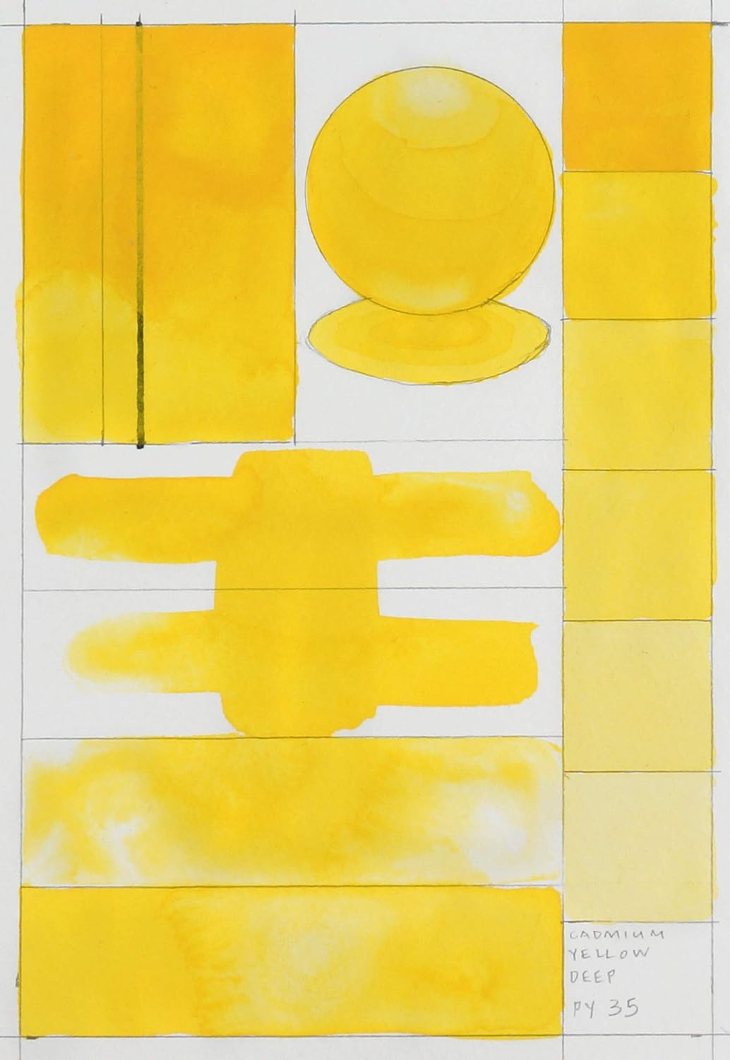 GOLDEN QoR Artist Watercolors, Cadmium Yellow Deep, 11 ml Tube, Professional Watercolor Paint, Semi-Transparent