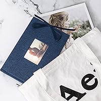 Vista 3 de Álbum de fotos Vienrose 10x15 cm con 50 bolsillos, cubierta de lino con áreas de notas, libro de fotos mini, libro de fotos con inserción para boda