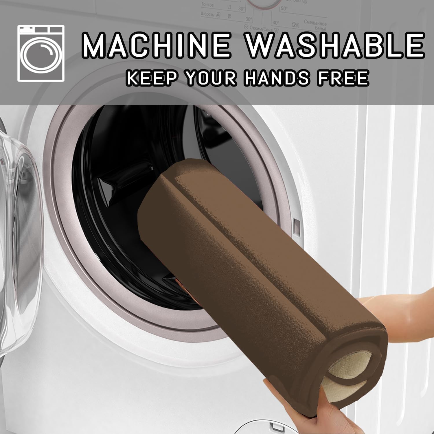 Memory Foam Bathroom Rugs Sets 2 Piece - Super Soft Absorbent Quick Dry Memory Foam Bathroom Rugs, Machine Washable Non Slip Floor Carpet for Tub Shower & Single Sink 17x24 & 2ox20,(Coffee)