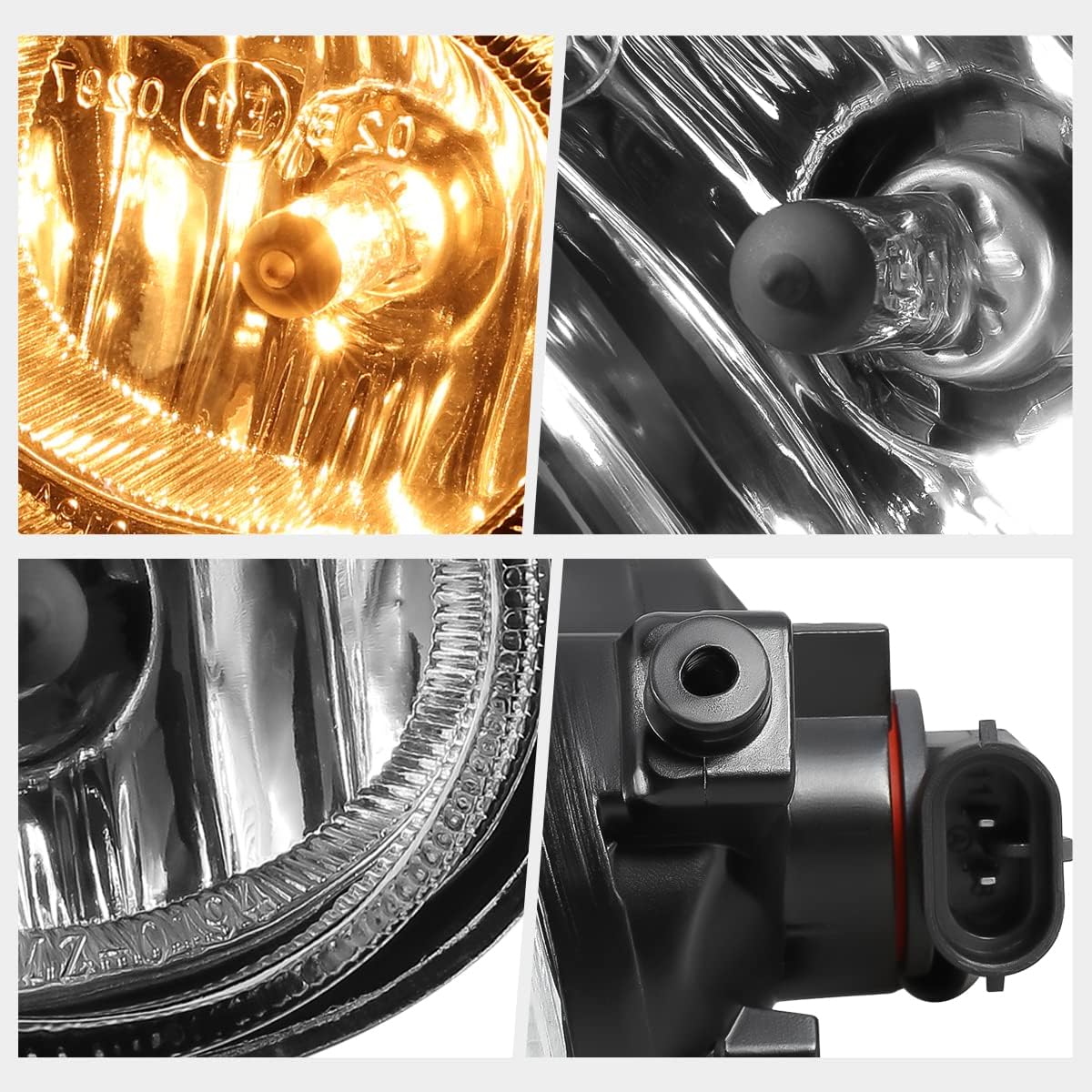 Front Bumper Fog Lights Lamps Compatible with 04-16 Mazda 2/3/5/6/MX-5,Clear Lens