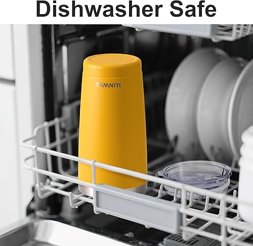 Miniatura 4 de SUNWILL Vaso de café de viaje de 20 onzas, taza aislada con tapa, taza de acero inoxidable para bebidas calientes y frías, con recubrimiento