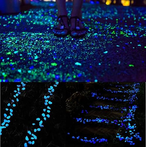 Miniatura 3 de Guijarros para pasarelas y decoración en color azul. OPPS. Brilla en la oscuridad., 100 unidades, Azul