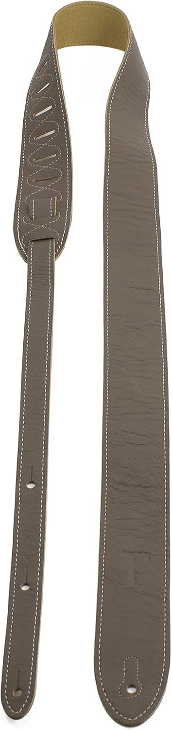 Perri’s Leathers Ltd. - Guitar Strap – Leather– Top Grain - Taupe - Adjustable - for Acoustic/Bass/Electric Guitars - Made in Canada (BM2CO-TPE)