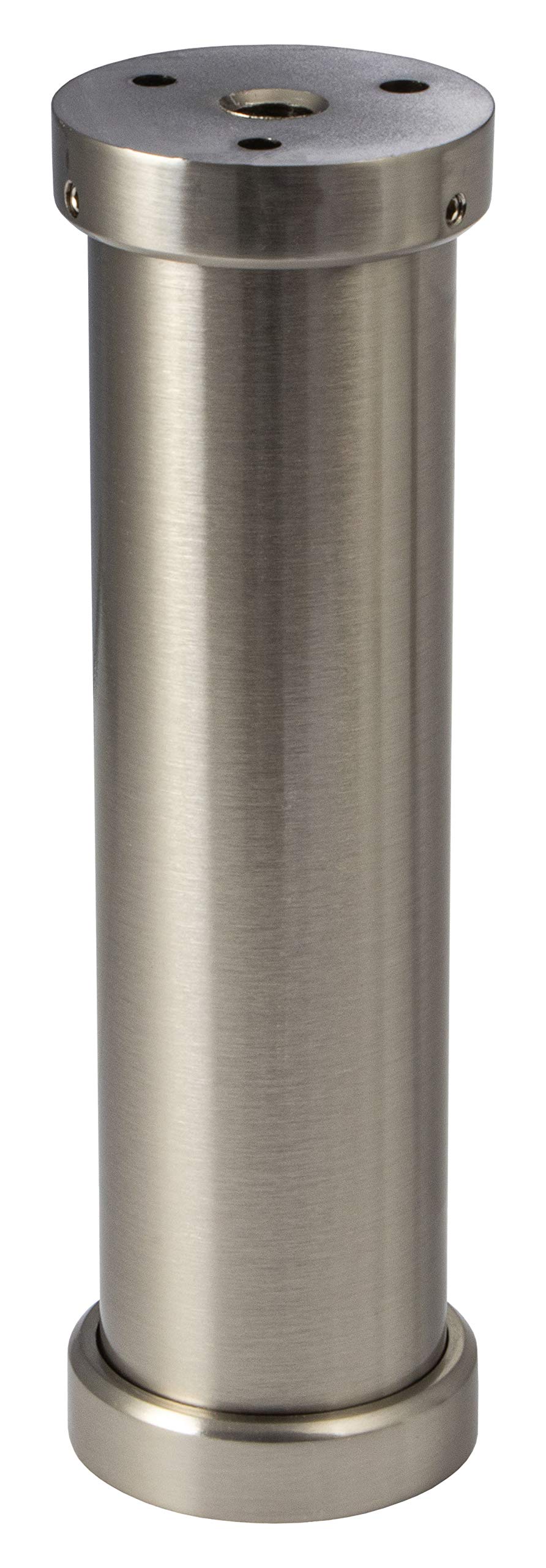 Gedotec Soporte para Barra de Cocina, diseño Recto, de Acero Inoxidable, Base Redonda de Aluminio con Aspecto de Acero Inoxidable, Altura: 170 mm, Aspecto de Acero Inoxidable Macizo, Soporte para Bar