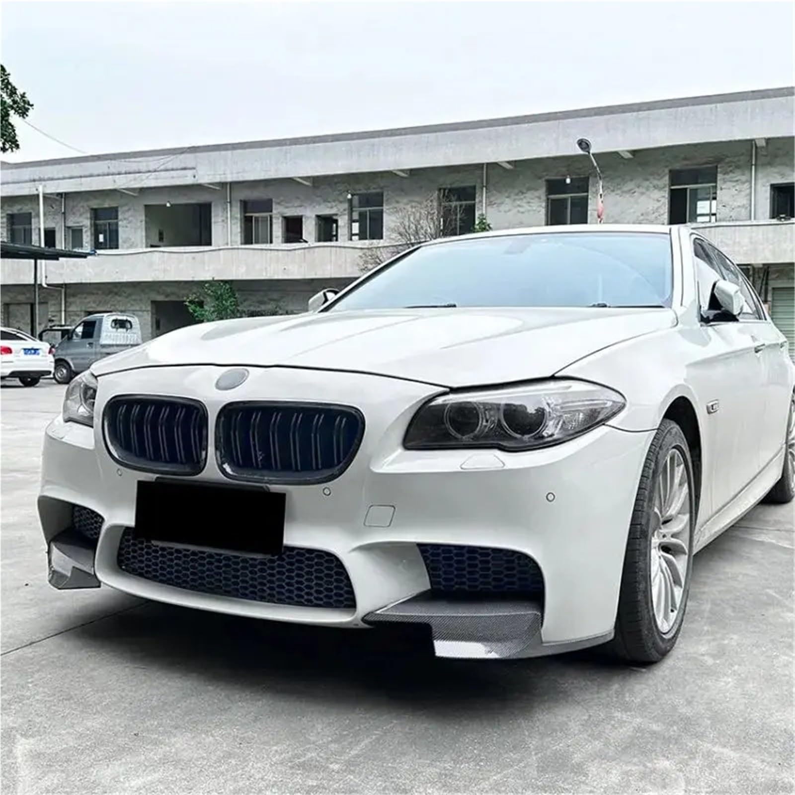 warga deflektora warga aerodynamiczna Do do Bmw serii 5 F10 F11 Do do M5 2012-2016 Przedni zderzak Spoiler zmniejszający opór powietrza Zderzak(GY6125)