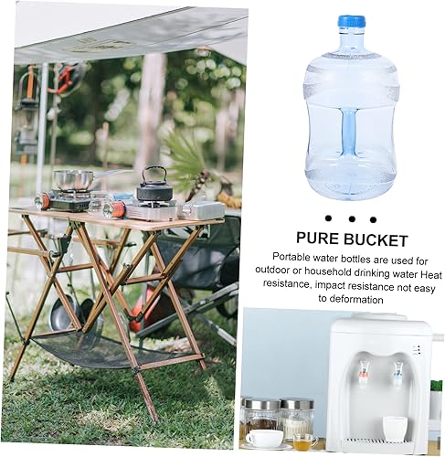 Miniatura 6 de Kisangel Botellas de agua de plástico transparente Recipiente transparente Cubos plegables Jarra de agua de campamento, jarra de agua de viaje,