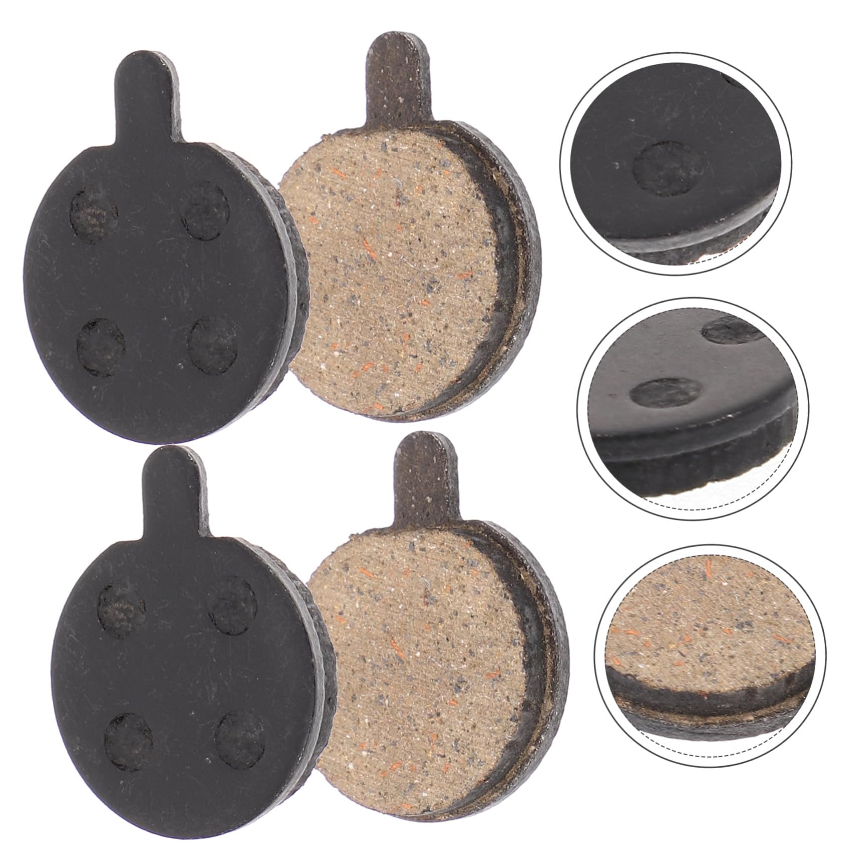 YARNOW Plaquettes De Frein À Disque De Vélo Quatre Tapis De Vélo Jante Electric Bike Vélo Electrique Disque De Frein VTT Frein De Vélo Portable Semi-métal Black