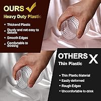 Vista 3 de Paquete de 40 copas de vino de plástico acanaladas, copas de vino desechables de origami de 14 onzas, vasos de cóctel de plástico transparente