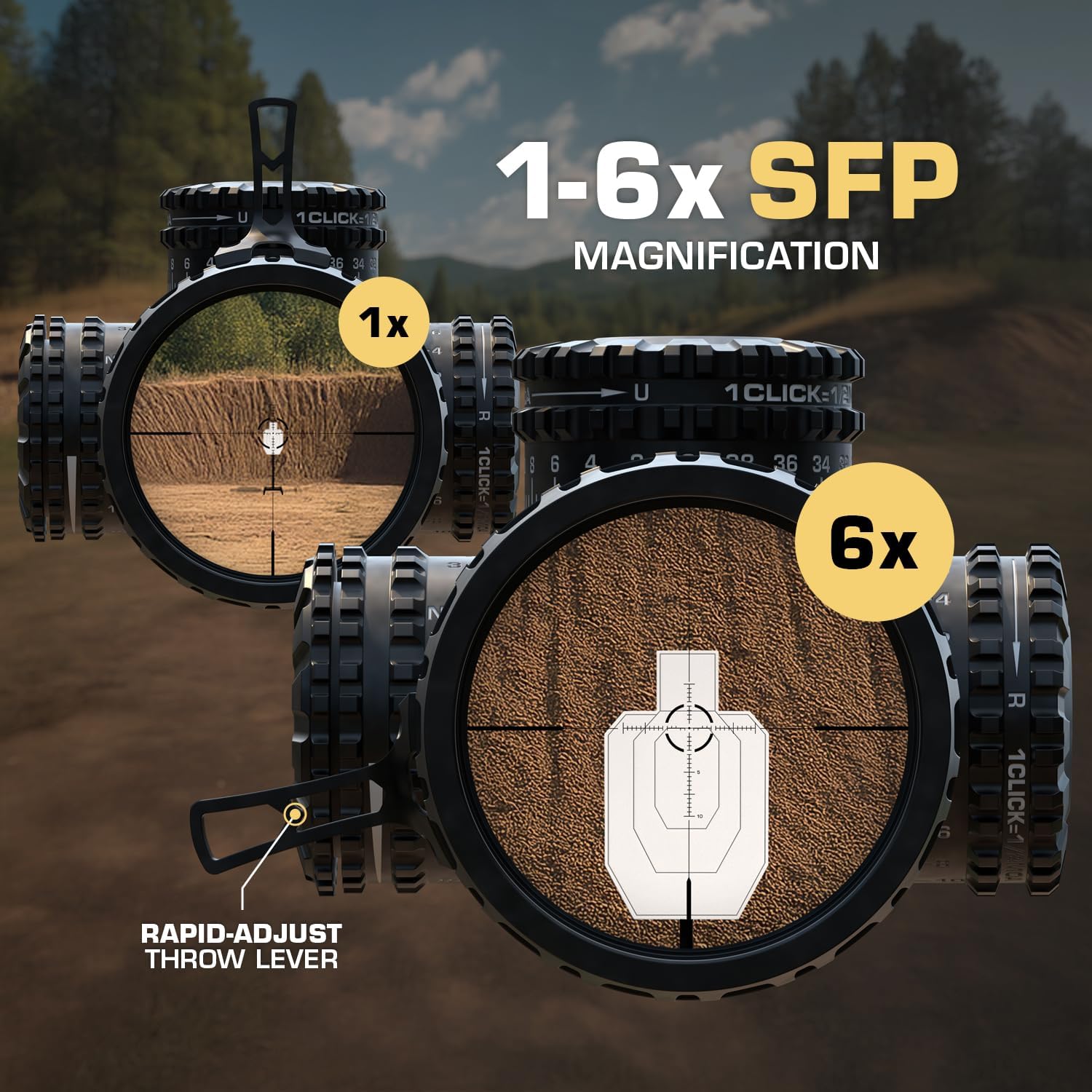 Swampfox Arrowhead SFP LPVO, 1-6x24, 30mm