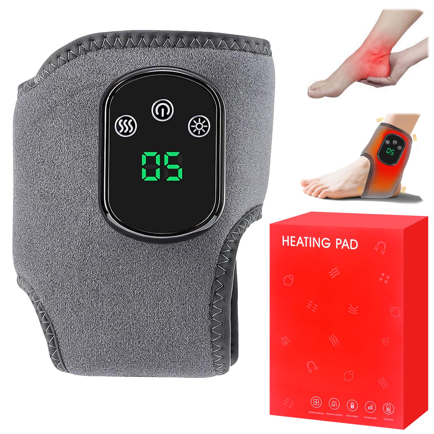 Masajeador De Pies, Masajeador, Masajeador Piernas, Masajeado-r De Pies 3 En 1, 3 Modos, 5 Niveles De Calor, Masajeado-r De Pie-s EléCtrico Recargable Y PortáTil Ajustable Para TensióN Y Fatiga