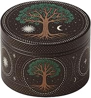 Macardac Manual Spice Grinder & Pepper Mill - Adjustable Zinc Alloy Metal Grinder, Compact Kitchen Essential (Tree)