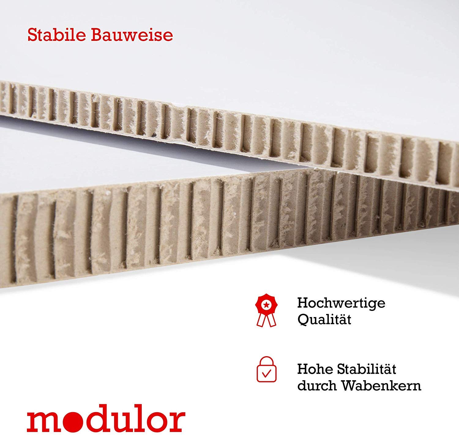 Pappwabenplatte kartonkaschiert, weiß (2 x 50 x 70 cm)