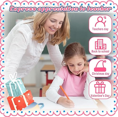 Miniatura 3 de Mixweer 4 bolsas de lona para profesores, regalos de agradecimiento para profesores, bolsas de regalo para mujeres, regalos de Navidad, suministros