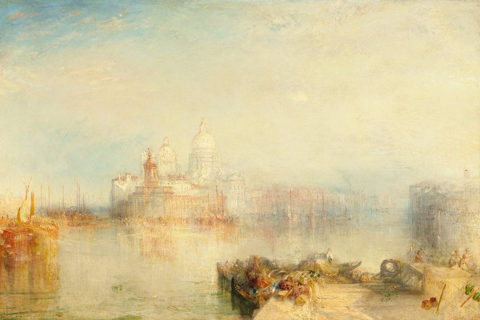 Tableau Imprimé William Turner - Venise : The Dogana Et San Giorgio Maggiore, Prêt à Accrocher