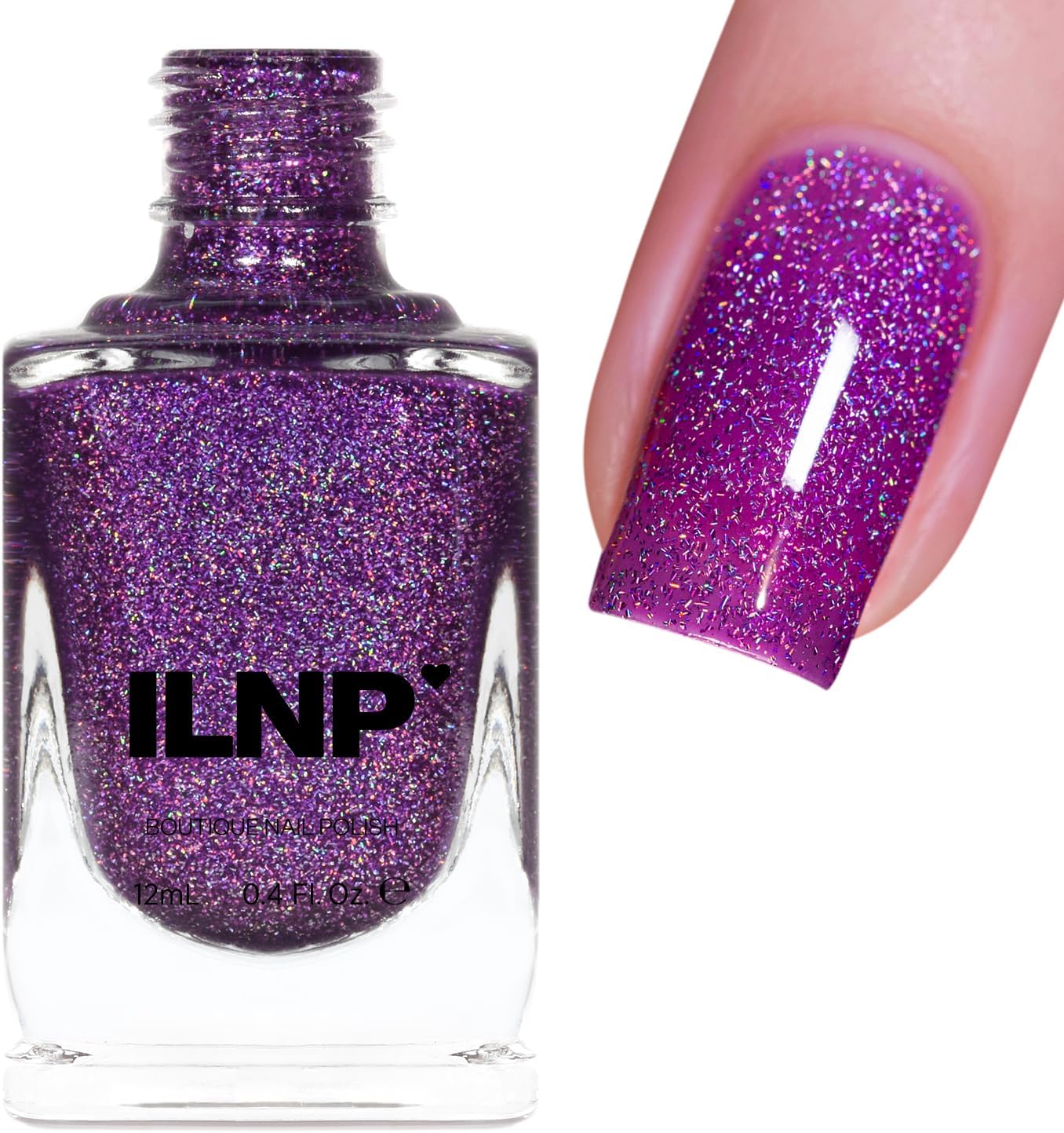 ILNP Unforgettable - Vivid Grape Holographic Jelly Nail Polish