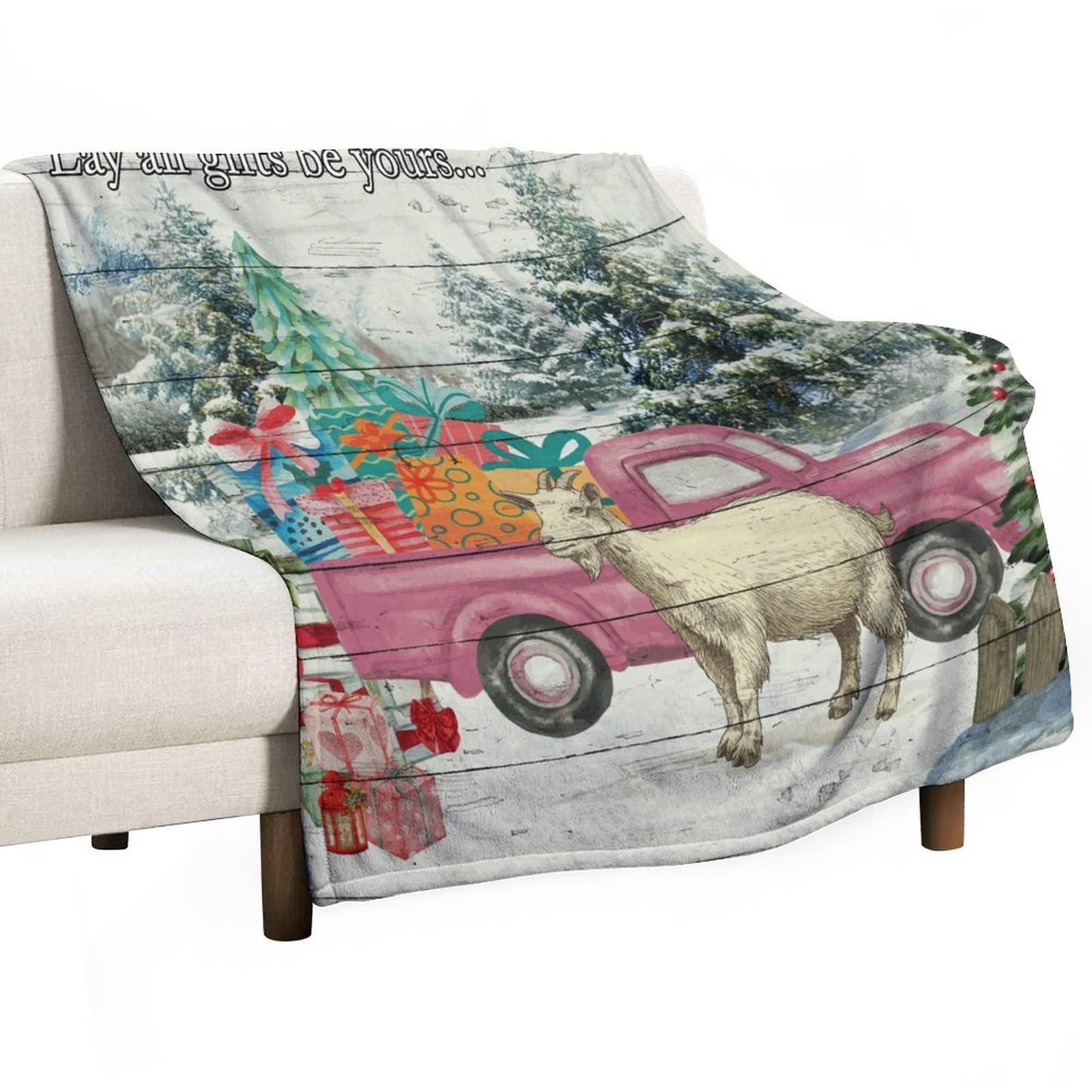 Couverture douce Merry Christmas idée cadeau réveillon plaid 130x150
