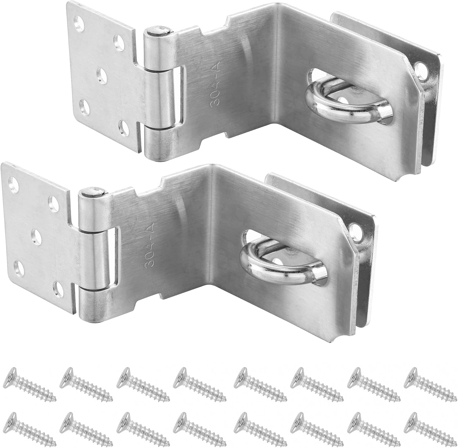 4 Inch Door Hasp Latch 90 Degree, Right Angle Padlock Hasp