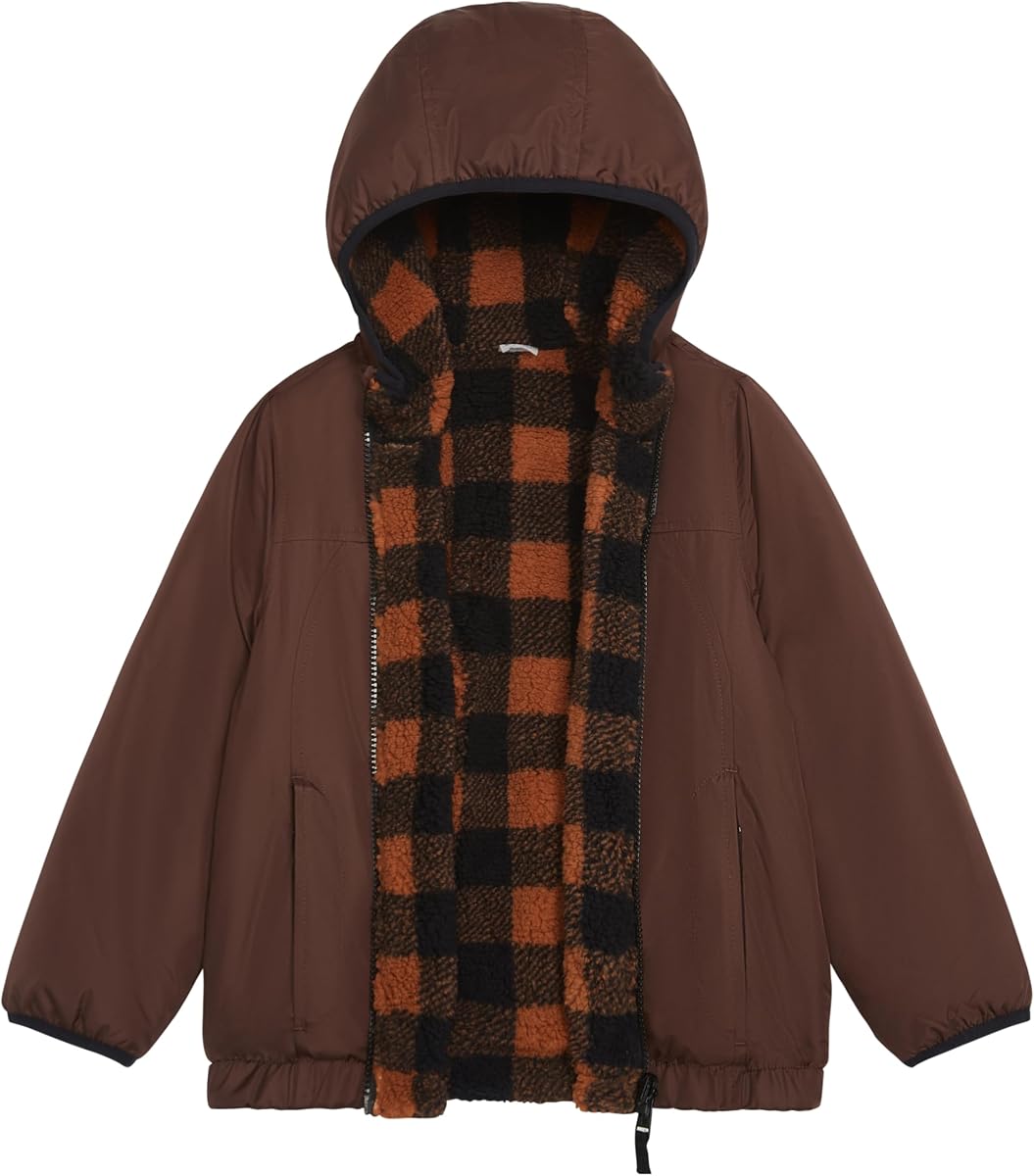 LONDON FOG Baby Boys' Reversible Midweight Hooded Jacket