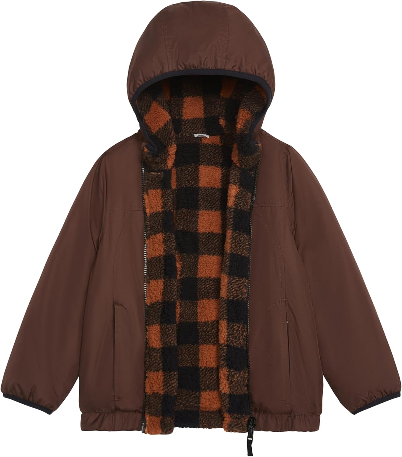 LONDON FOG Boys' Reversible Midweight Hooded Jacket