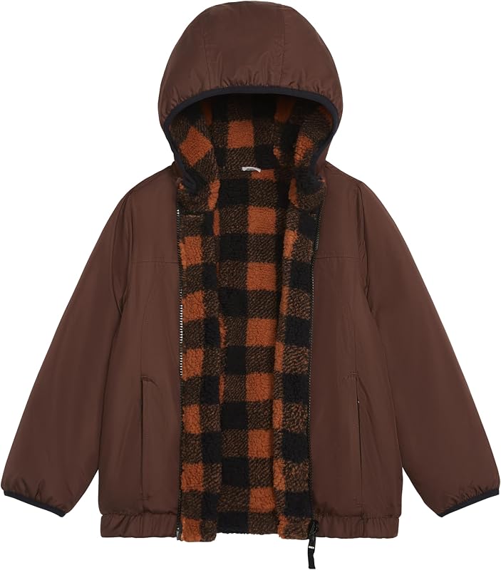 LONDON FOG Baby Boys' Reversible Midweight Hooded Jacket