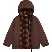 LONDON FOG Boys' Reversible Midweight Hooded Jacket