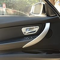 Vista 4 de YIWANG ABS cromo interior manija de puerta tazón cubierta adhesivo 2 unids para BMW 3 4 serie F30 F32 F35 316i 318i 320li 2013-2019