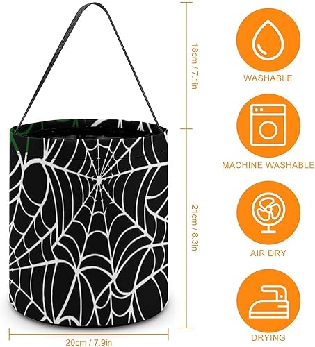 Miniatura 2 de Divertidas bolsas de tela de araña para Halloween, para dulce o truco, cubos de regalo para fiestas