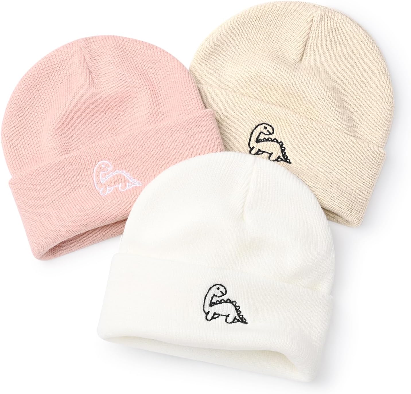 Baby Winter Beanie Hat,Kids Cute Dinosaur Soft Knit Beanie for Little Boy Girl Warm Winter Hat Caps