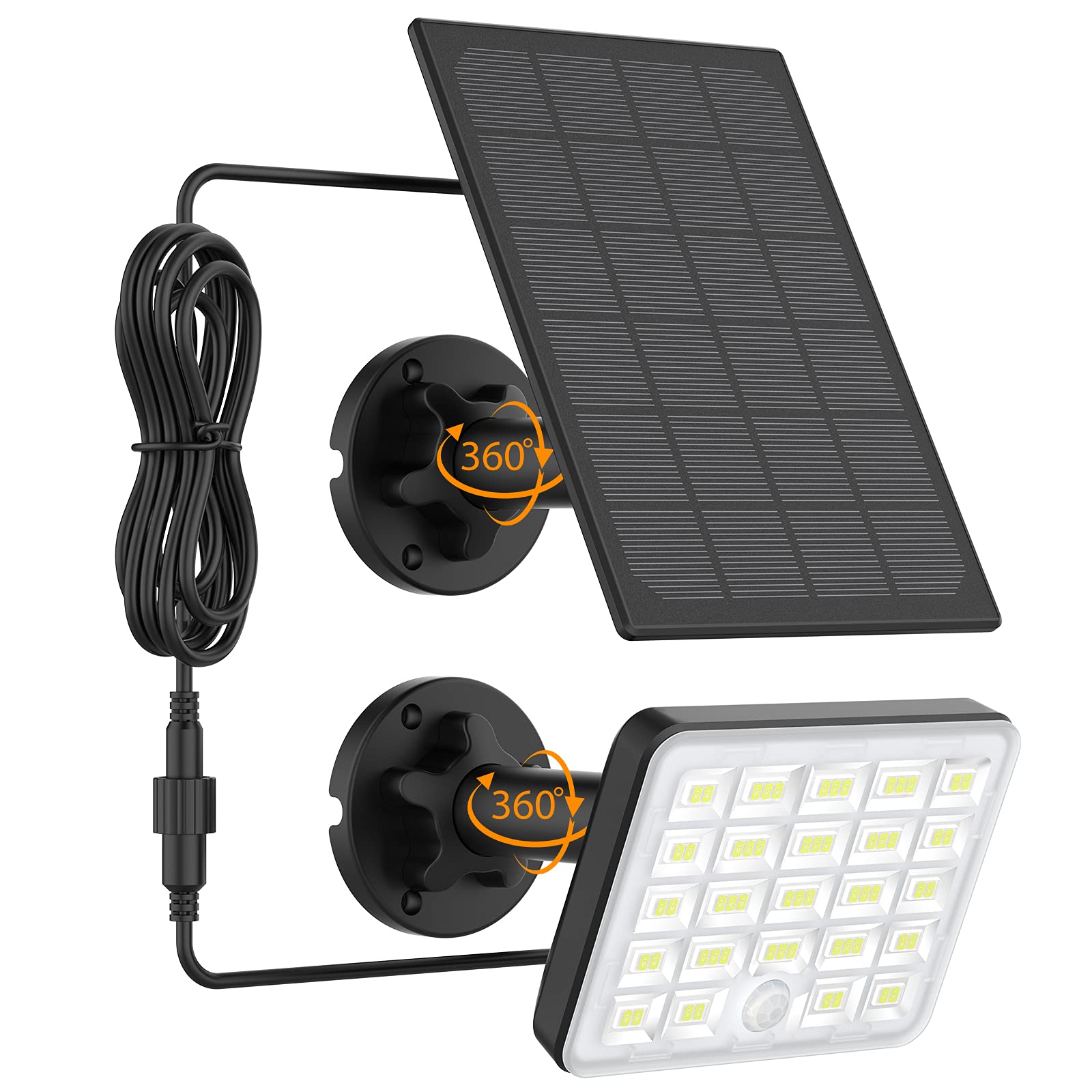 60 LED Solar Light Dusk to Dawn, Outdoor Lighting Motion Sensor 360 Security Wall Mount Light IP65 Waterproof Bright Solar Indoor Lighting for Porch, ...