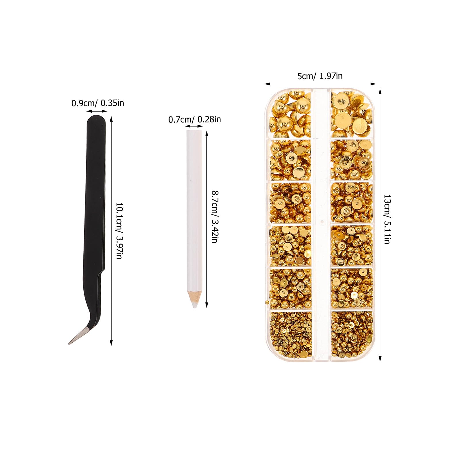 Unghie con Perle Piatte e Strass Kit Decorazioni per Manicure Gemme e Ciondoli per Nail Art Accessori per Unghie con Scatola di Organizzazione