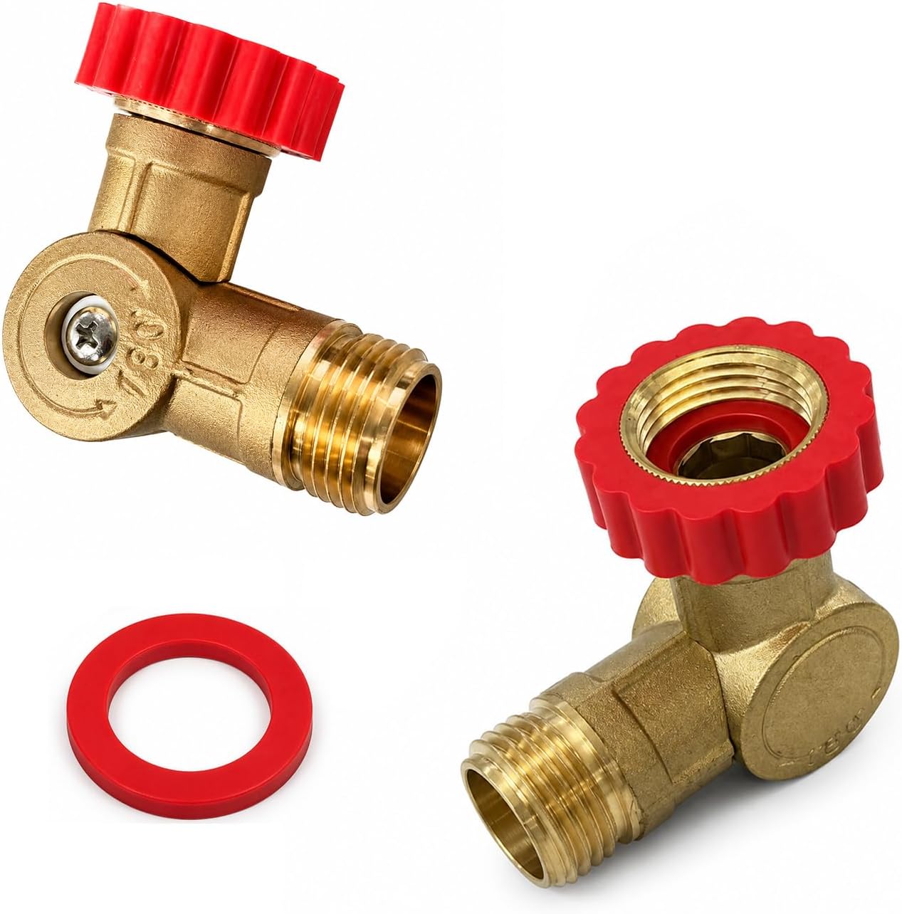 Brass Swivel Hose Connector, 3/4" GHT Lead-Free RV Water Inlet