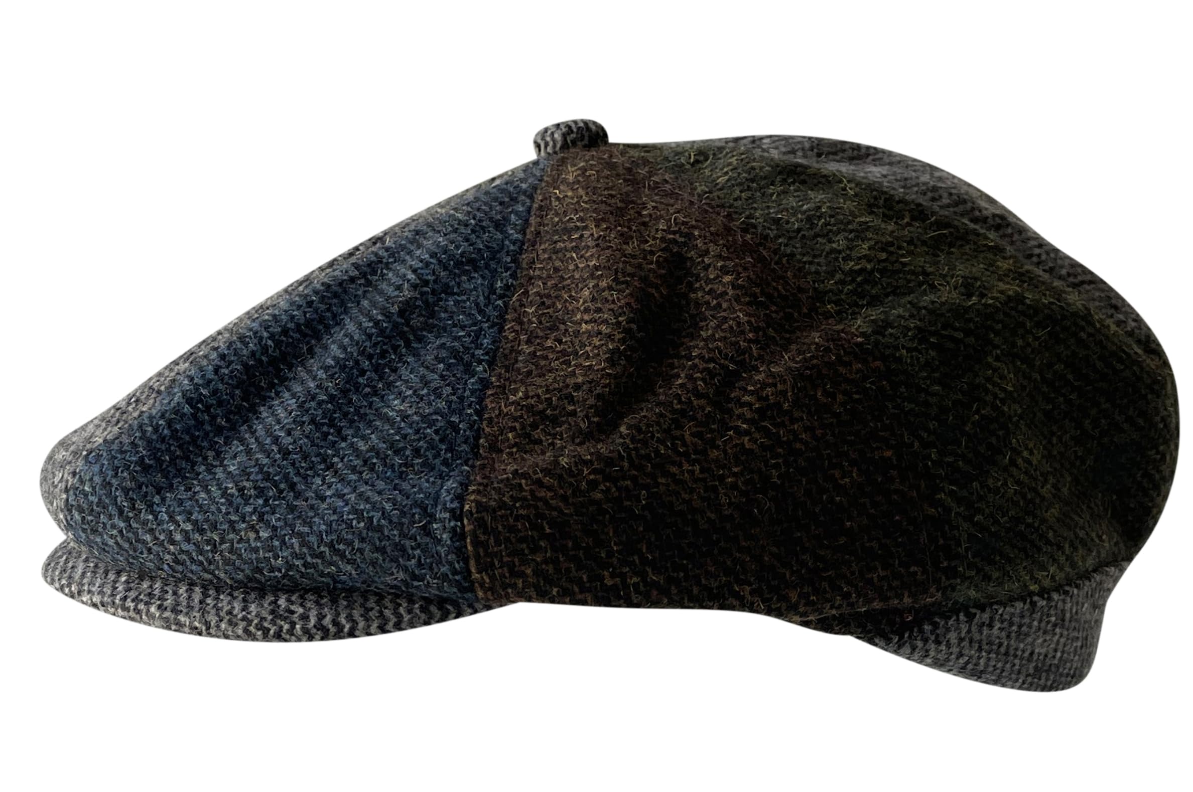 Itzu Boys Charcoal (Tweed) Baker News Flat Cap Hat Cheviot Tweed Gatsby 8 Panel Charcoal