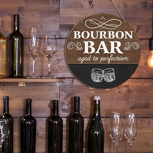 Miniatura 4 de Letrero de pared con diseño de bar de Bourbon, decoración de bar de whisky de granja para el hogar, cocina, pub, cueva, pub, rústico, hogar, bar,