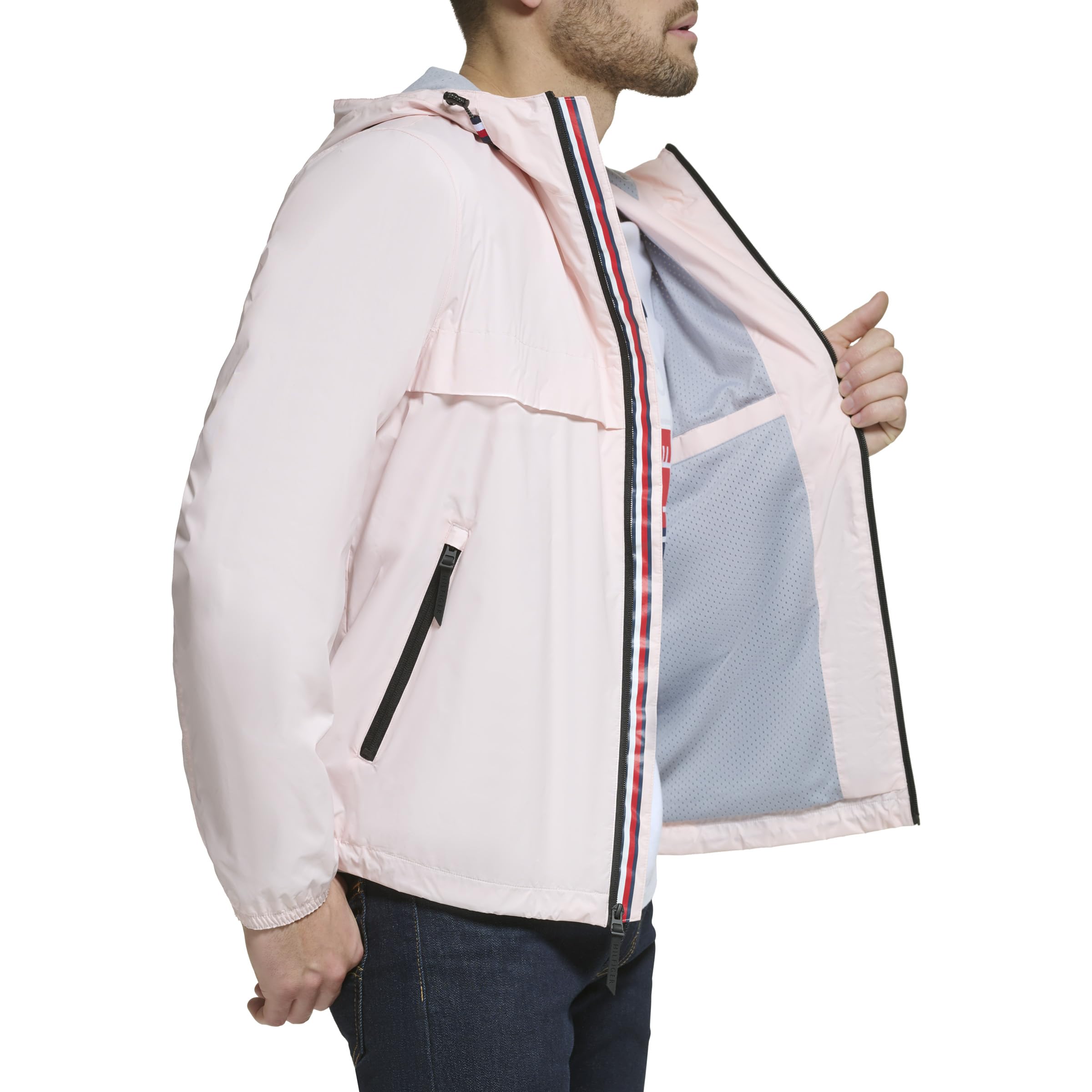 Tommy Hilfiger Herren Simple Hooded Rain Jacket Regenjacke mit Kapuze