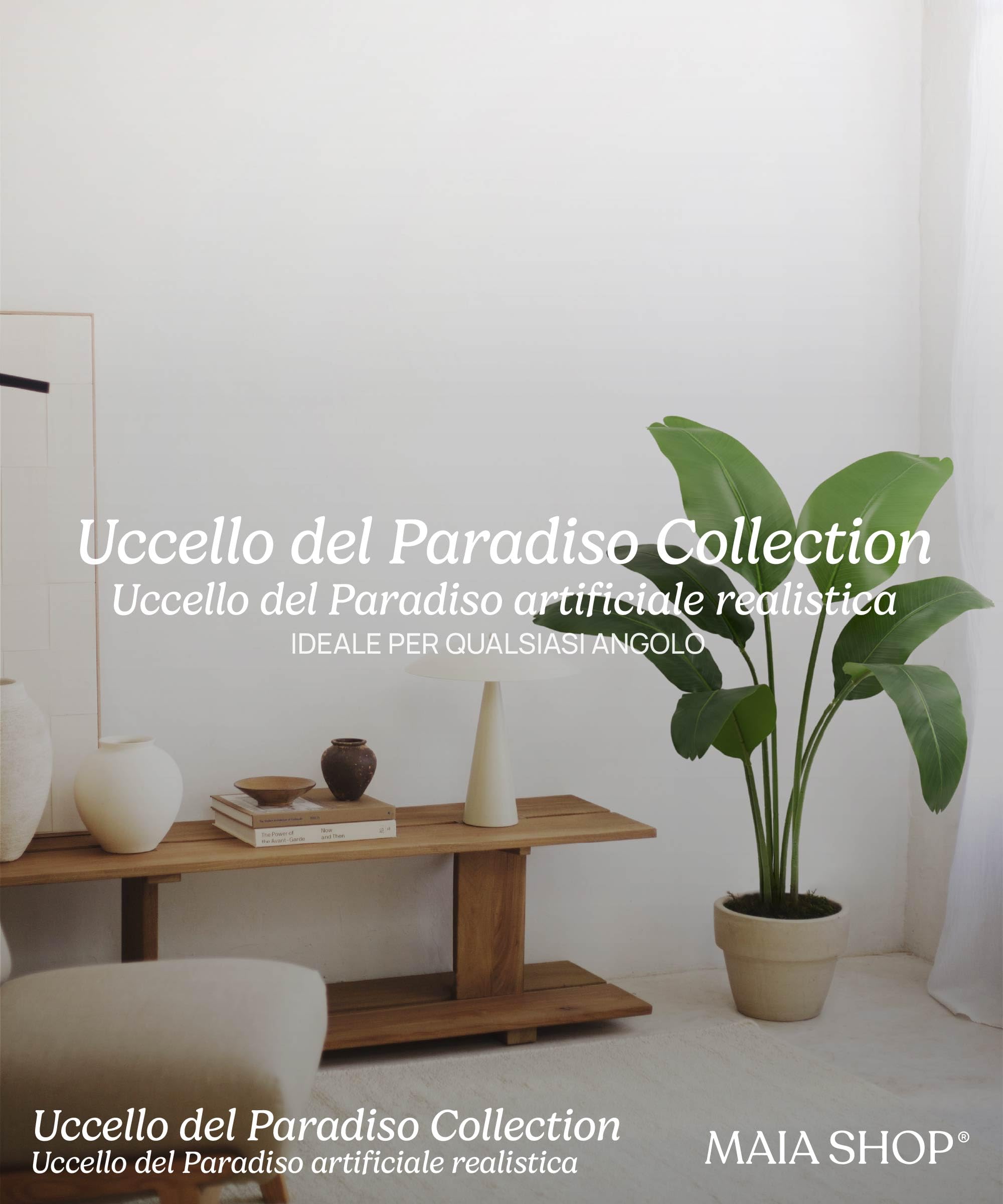 Maia Shop Fiore del Paradiso 120 cm - Pianta Artificiale da Interno