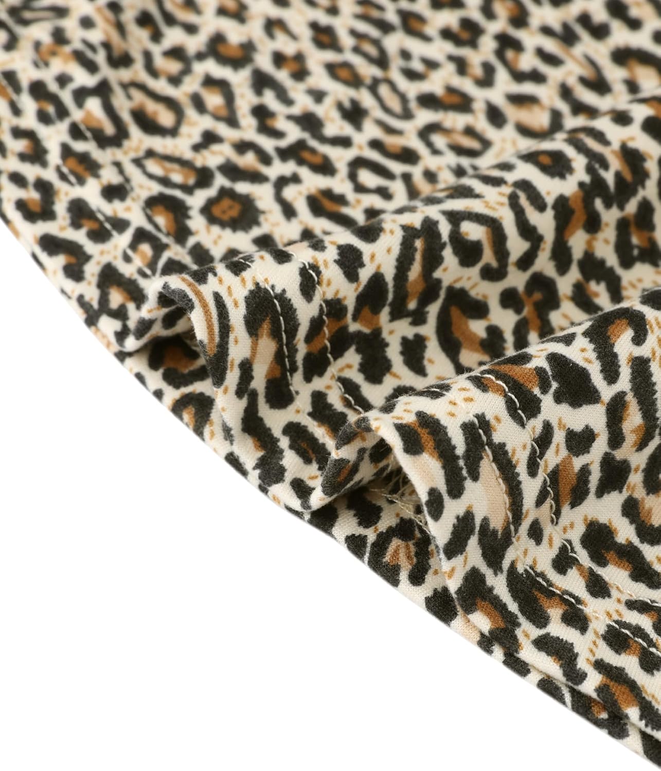 Allegra K Leopard Dress for Women's Cocktail Party Mini A-Line Short Sleeve Casual Dresses - Image 5