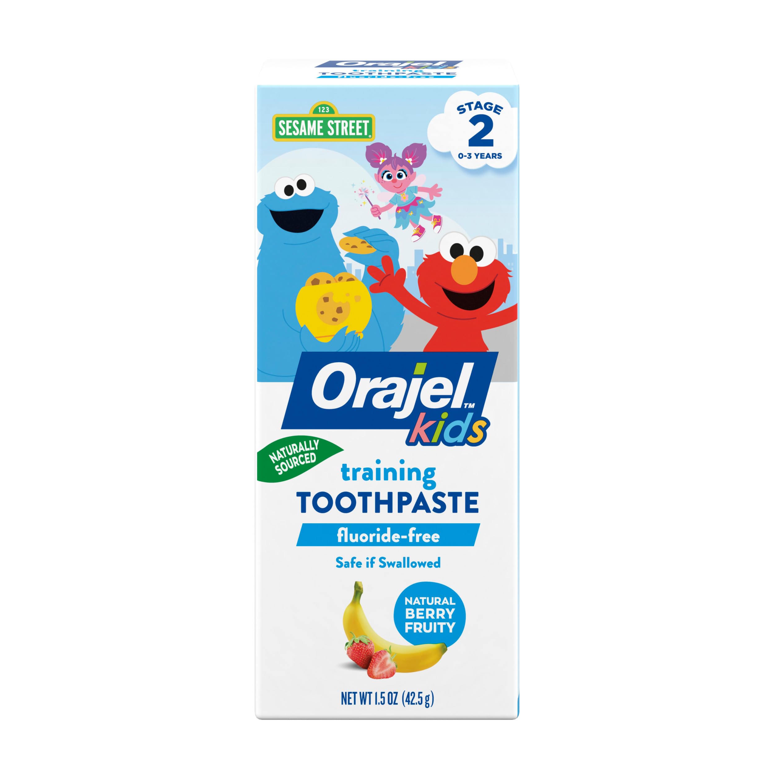 Kids Elmo Training Toothpaste Fluoride-Free 1 Pediatrician Recommended Fluoride-Free Toothpaste 1.5oz Tube
