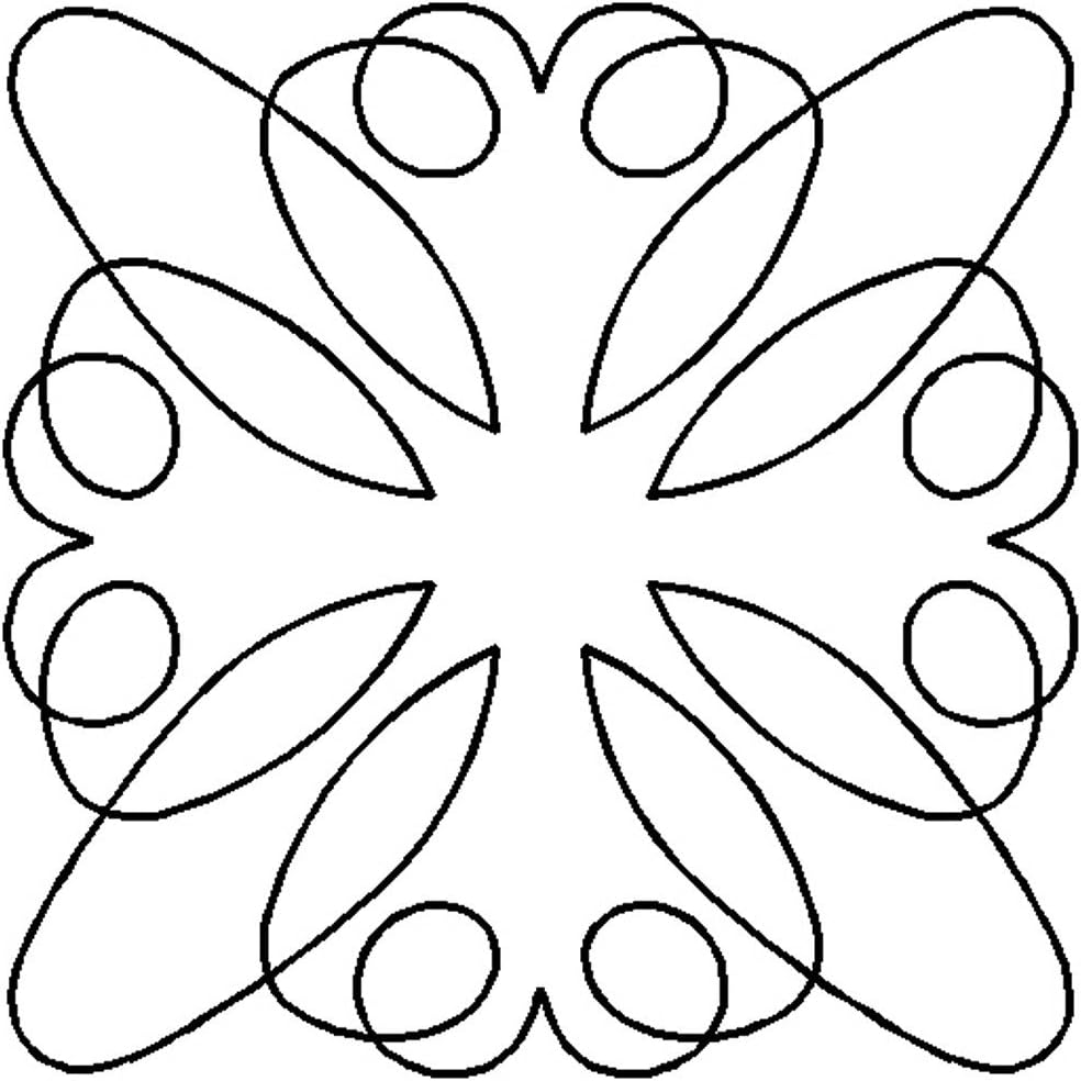 Quilting Creations Retro Block 1 Continuous Line Quilting