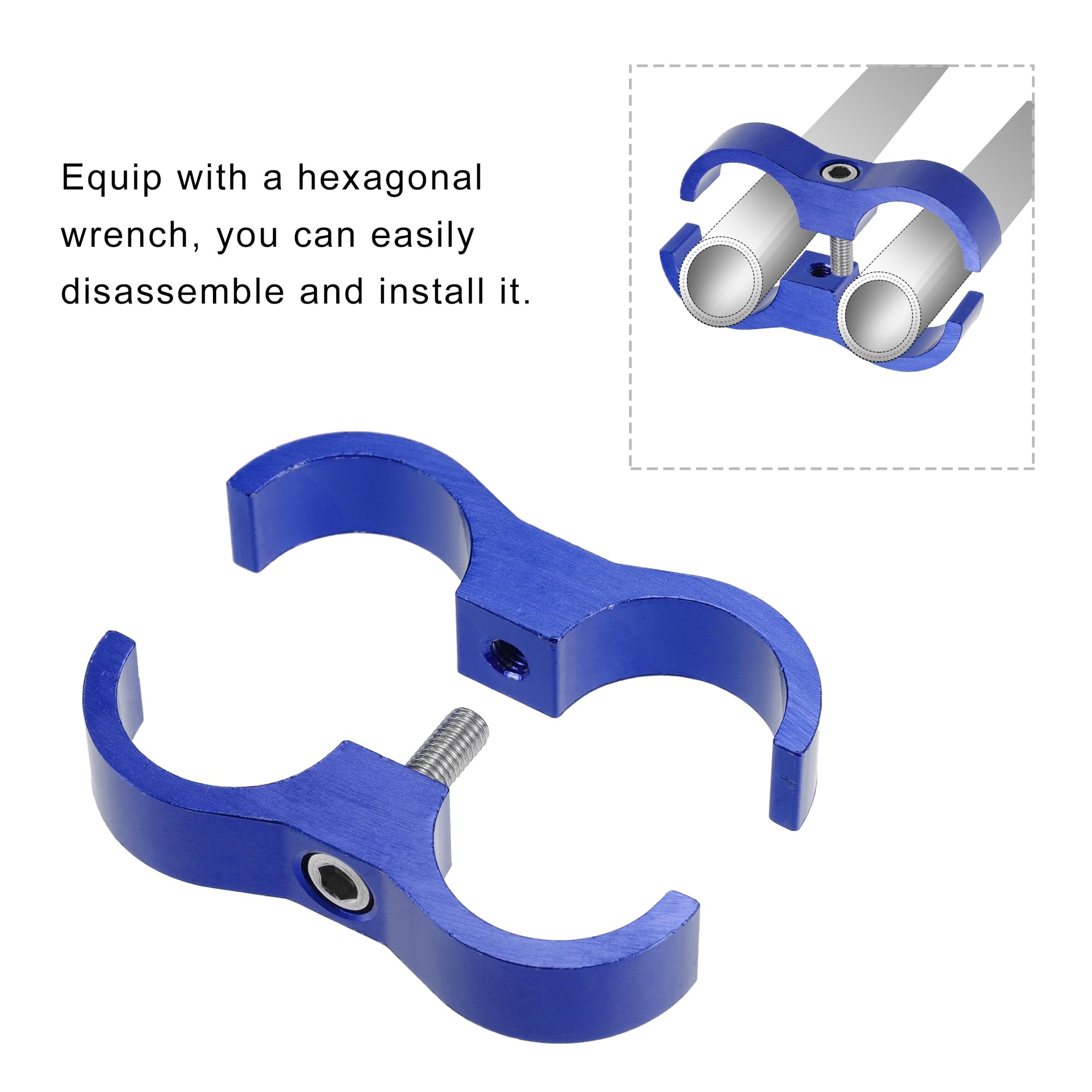 2 Morsetti Separatori Per Tubi Olio AN4 - Lega Di Alluminio Rossa, Per Auto - Foto 9