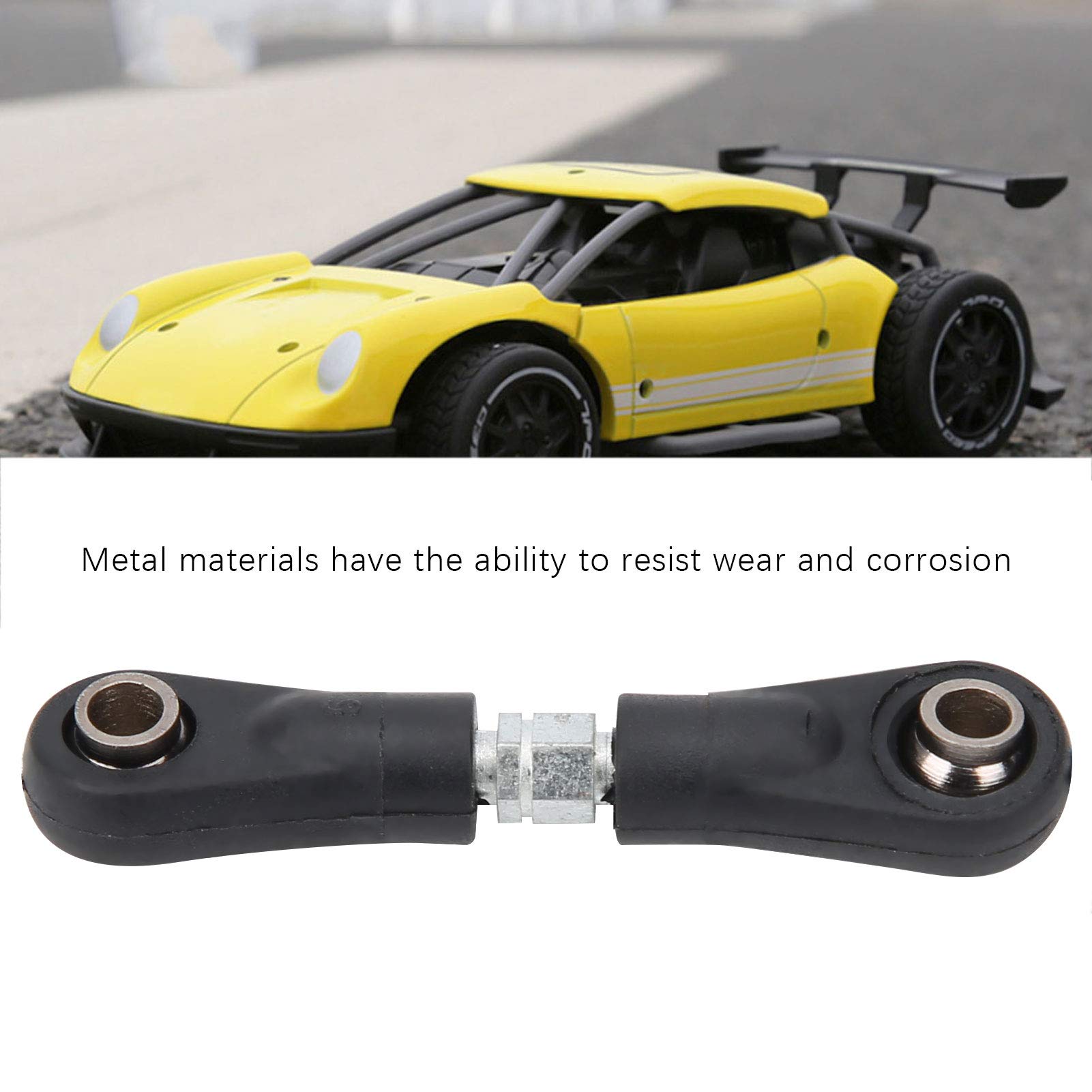 Barre De Direction RC 1/10 (4 Pièces) – Métal Durable, Réglable 42-50 Mm – Accessoire De Mise à Niveau Pour Voiture Plate