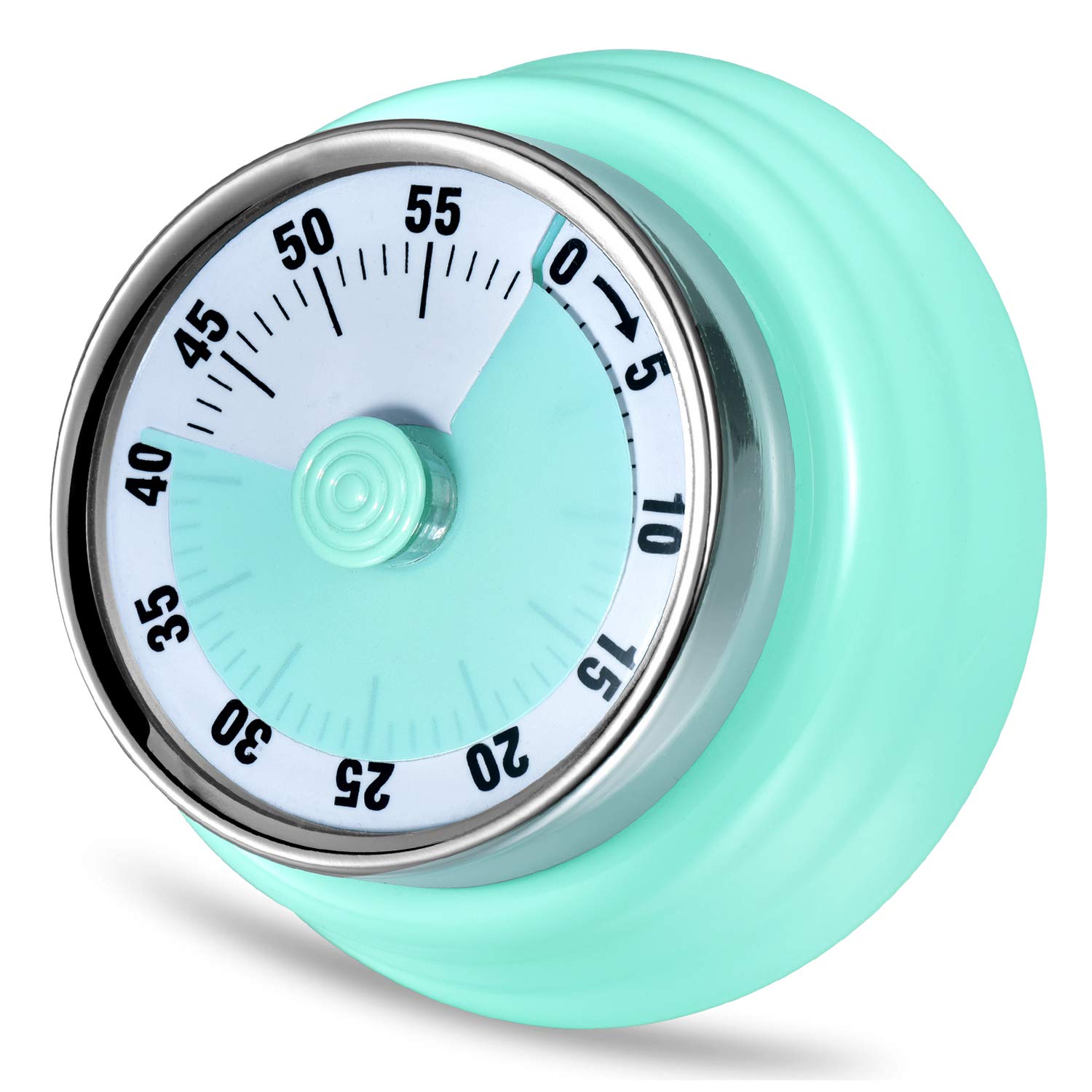 Timer Da Cucina Magnetico 60 Minuti – Conto Alla Rovescia Meccanico Con Allarme 80dB, Design Retrò, Bianco