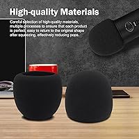 Vista 2 de Parabrisas de micrófono de espuma para Blue Yeti - Filtro profesional Pop para micrófonos de 2.5 pulgadas de diámetro, funda de micrófono de esponja