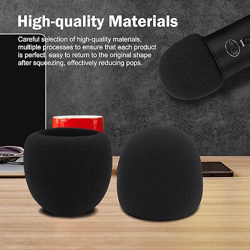 Miniatura 2 de Parabrisas de micrófono de espuma para Blue Yeti - Filtro profesional Pop para micrófonos de 2.5 pulgadas de diámetro, funda de micrófono de esponja