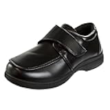 Boys Shoes - Kids Oxford School Uniform Loafer Church Dress Shoes Slip-On Faux-Leather (Toddler-Big Kid) (Black)