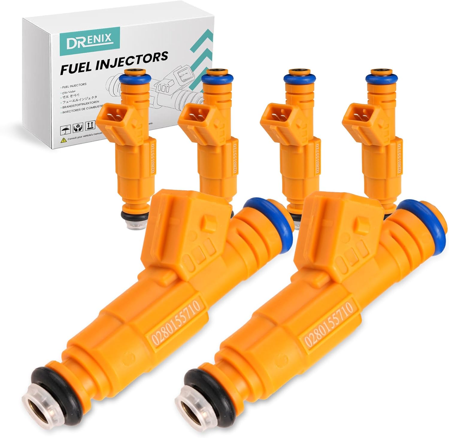 Fuel Injectors fits for-Jeep Cherokee 1989-1998 Comanche 1987-1992 Grand Cherokee 1993-1998 Wrangler 1991-1998 L6 4.0 6PCS 0280155710 0280155700