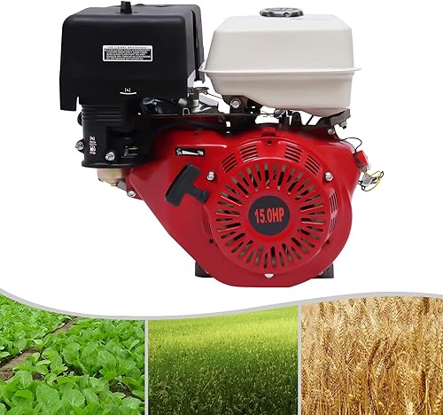 Vista 5 de Motor de gas horizontal de 420CC de 4 tiempos 15HP de potencia de gasolina OHV Motor de retroceso para Go Kart (rojo y negro)
