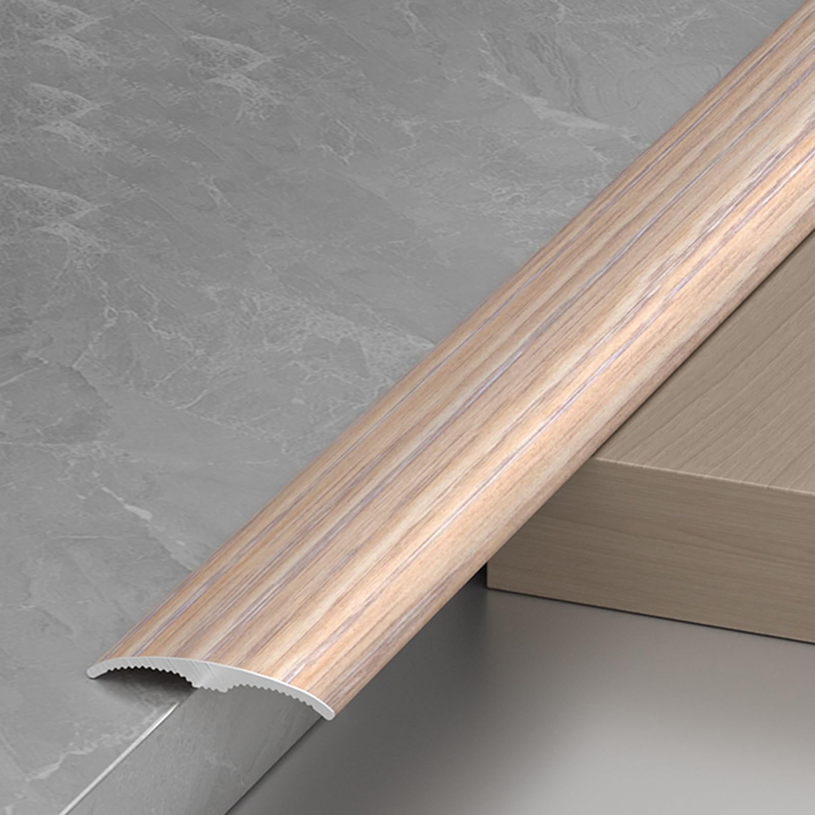 Generico Aluminiowy profil przejściowy do drewna i płytek, wielofunkcyjna krawędź progowa, 3-częściowy zestaw 90 cm, pokrywa połączenia między laminatem i płytkami, łatwe do czyszczenia