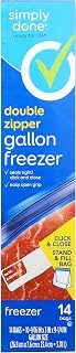 Simply Done, Freezer Bags, Double Zipper, Gallon , 14 CT