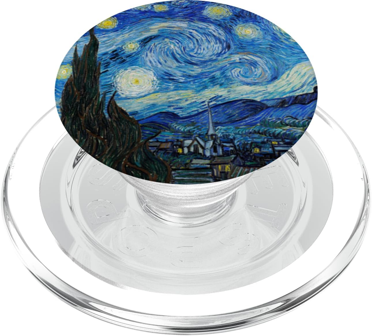 The Starry Night by Vincent Van Gogh, 1889, Famous Painting PopSockets PopGrip for MagSafe