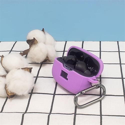 Miniatura 6 de Funda de silicona compatible con JBL Vibe BeamVibe 200TWS con kit de limpieza, arañazos compatible con JBL Vibe BeamVibe 200TWS con llavero para